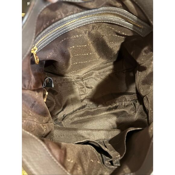 MARC by MARC JACOBS -New Q Hillier Leather Hobo Crossbody/Grey & Blue Colorblock - Picture 12 of 14